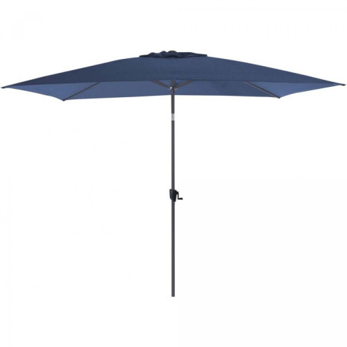 Proloisirs - Parasol terrasse inclinable 3x2 m gris et bleu. Proloisirs  - Parasol déporté inclinable Parasols