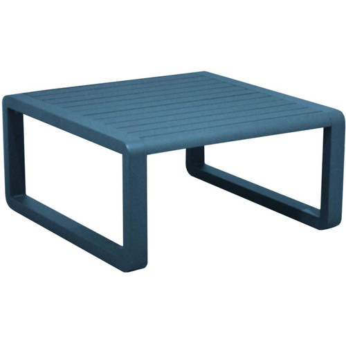 Proloisirs - Table basse de jardin en aluminium 80x80 cm Tonio bleu. Proloisirs  - Proloisirs