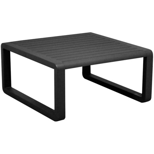 Proloisirs - Table basse de jardin en aluminium 80x80 cm Tonio graphite. Proloisirs  - Tables de jardin