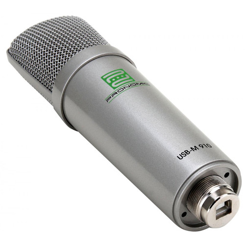 Micros studio Pronomic USB-M 910 microphone condensateur set complet incl. trépied, filtre antipop & micscreen