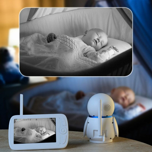 Babyphone connecté Caméra sans fil Proscenic 300 - Résolution vidéo 1080P Vision nocturne automatique| Blanc