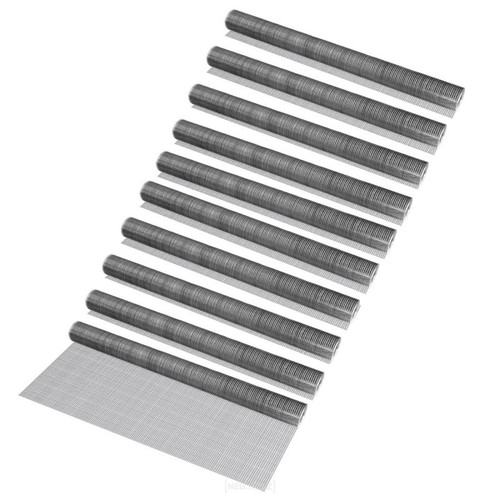 Pro.Tec - Grillage métallique en acier galvanisé 100 cm x 5 m gris argenté 10 rouleaux [pro.tec] - Pro.Tec