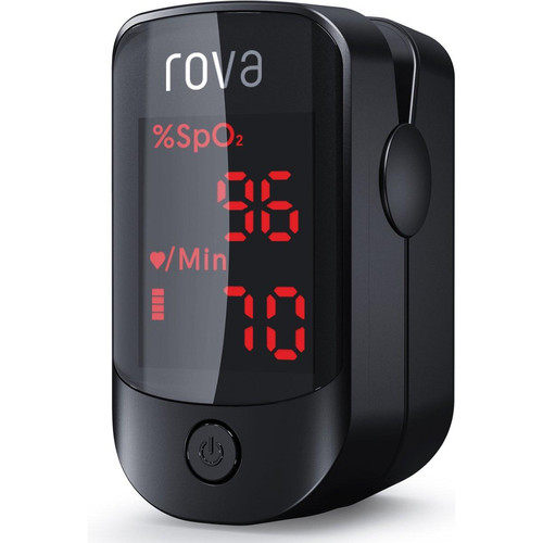 Provac - Rova Compteur d'oxygène Doigt de Compteur d'oxygène avec Moniteur de Fréquence Cardiaque SpO2 - Oxymètre avec Ècran OLED - Oxymètre de pouls avec Affichage RO-40 - Thermomètre connecté