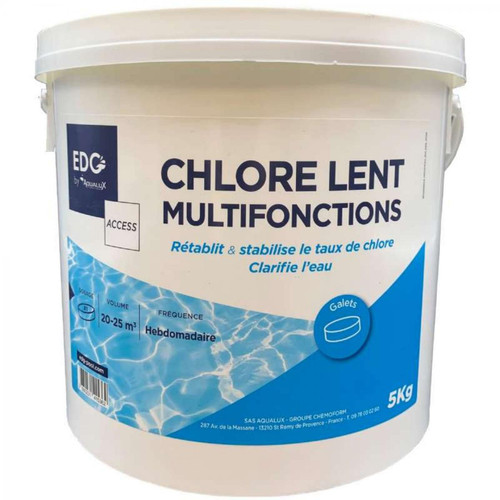 Produits spéciaux et nettoyants Provence Outillage Chlore lent multifonctions 5kg galets 200g
