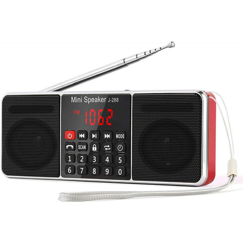 Prunus - radio portable bluetooth FM AM(MW) MP3 TF USB AUX avec Haut-Parleur rouge Prunus  - Radio Pack reprise