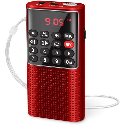 Prunus - radio portable MP3 / TF/ AUX avec Fonction d'enregistrement rouge Prunus  - Radio rouge