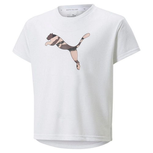 Puma - Tee-shirt en coton blanc MDRN SPT - Promos vêtements fille