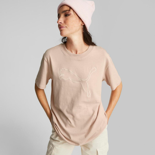 Puma - Tee-shirt manches courtes rose poudrée HER - Mode femme Puma
