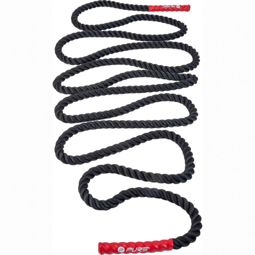 Pure 2 Improve - Corde à sauter Battle Rope 12m noir/rouge en polyester Pure2Improve - Accessoires fitness