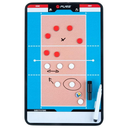 Pure 2 Improve - Tableau tactique volley-ball 34,5x21,5 cm avec accessoires Pure2Improve - Jeux de balles