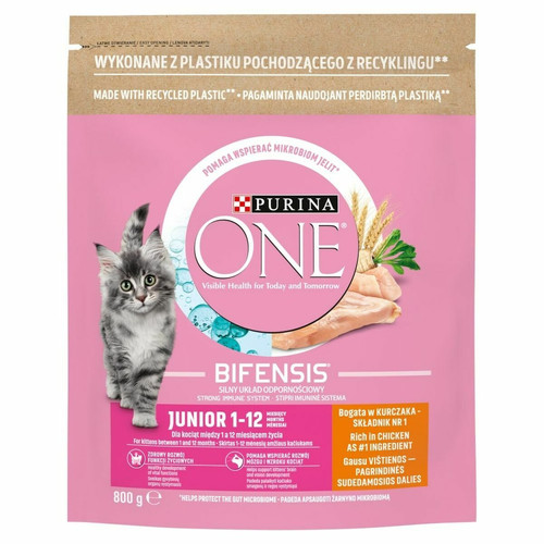 Purina - Aliments pour chat Purina One Bifensis Junior Poulet 800 g Purina  - Croquettes pour chat