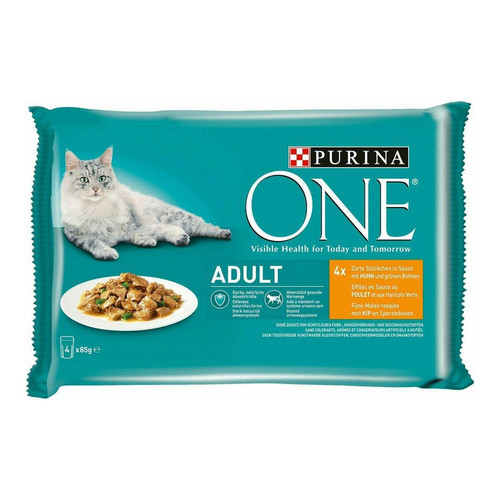 Purina - Aliments pour chat Purina One Adult (4 x 85 g) Purina  - Alimentation humide pour chat