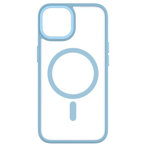 Qdos - QDOS Coque pour iPhone 14 Hybrid Soft avec Snap Compatible MagSafe Bleu Qdos  - Accessoire Smartphone
