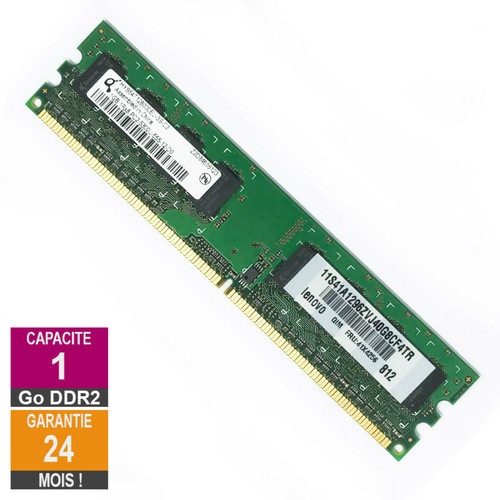 RAM PC Qimonda Barrette Mémoire 1Go RAM DDR2 Qimonda HYS64T128000EU-3S-C2 DIMM PC2-5300U