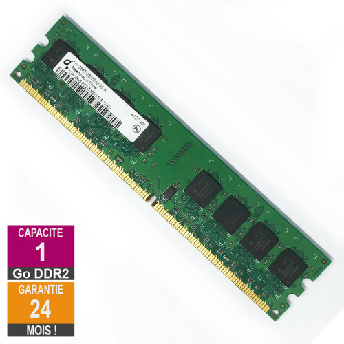 Qimonda - Barrette Mémoire 1Go RAM DDR2 Qimonda HYS64T128020HU-3S-A DIMM PC2-5300U 2Rx8 Qimonda  - Composants Seconde vie