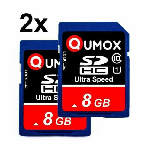 Qumox - 2PCS QUMOX carte mémoire SD SDHC 8Go 8G classe 10 Qumox  - Qumox
