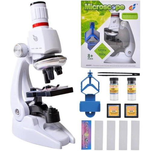 Qumox - Qumox Microscope Enfant Jouet pour Enfants 100x 400x 1200x Grossissement Scientifique Coffret Microscope pour Kids l'éducation Préco - Appareils de mesure