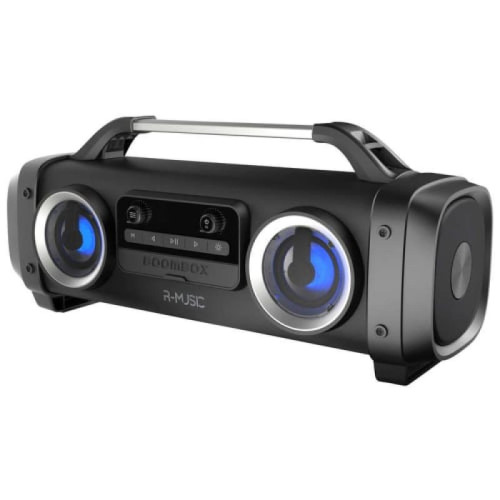 R-Music - Playbox Enceintes Hifi Sans Fil Bluetooth USB Télécommande Noir - Enceinte PC