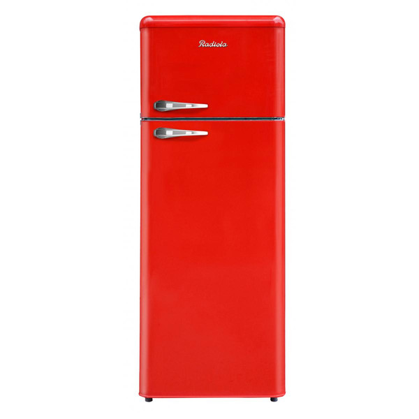 Réfrigérateur Radiola RADIOLA - RARDP210RV - Réfrigérateur 2 portes - 211 litres - Faible largeur - Classe F - Vintage - Froid statique - Rouge