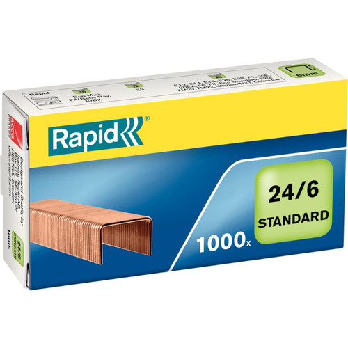 Rapid - Rapid Agrafes Standard 24/6, cuivré () Rapid  - Marchand Zoomici