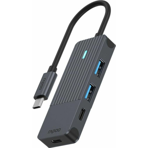 Rapoo - Hama USB-C Hub USB-C auf USB-A und USB-C, grau Rapoo  - Périphériques, réseaux et wifi Rapoo