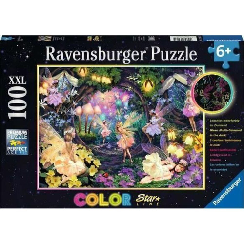 Ravensburger - Ravensburger Puzzle Jardin de fées phosphorescentes 100 pièces pour Enfants à partir de 6 Ans, 13293, Multicolore Ravensburger  - Puzzles Enfants
