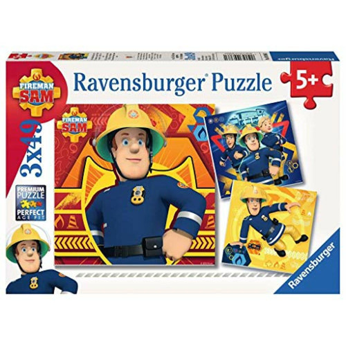 Ravensburger - Ravensburger Sam le pompier Puzzle (3 x 49 piAces) Ravensburger  - Sam pompier