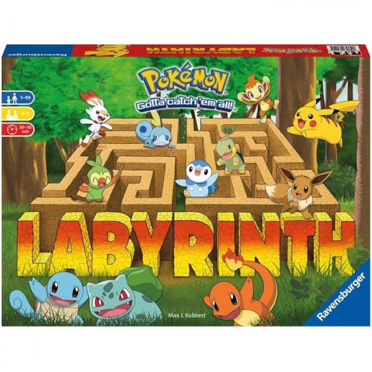 pokemon labyrinthe - ravensburger - jeu de société famille - chasse au trésor - 2 a 4 joueurs des 7 ans