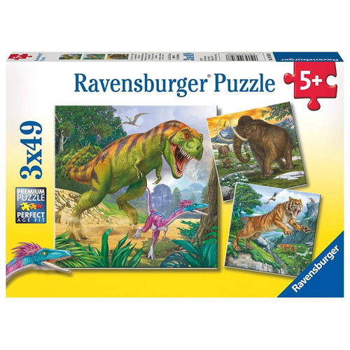Ravensburger - Ravensburger - 09358 8 - Puzzle - Les Maîtres de La Préhistoire - 3X 49 Pièces - Ravensburger