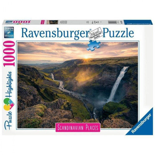 Ravensburger - Ravensburger - Puzzle 1000 pieces - La cascade Háifoss, Islande (Puzzle Highlights) - Ravensburger