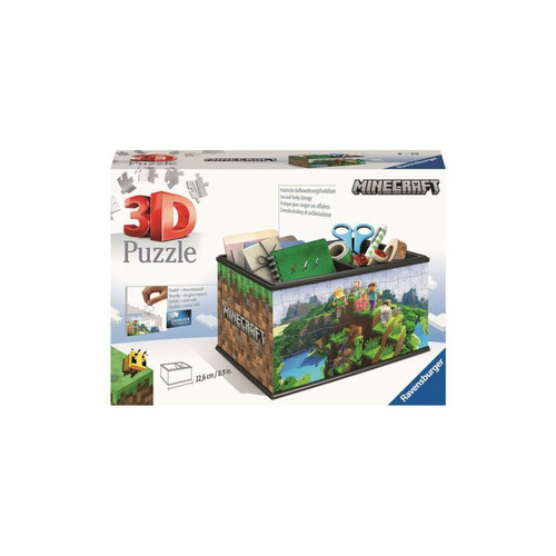Ravensburger - Puzzle 3D Ravensburger Boîte de rangement Minecraft 216 pièces Ravensburger  - Born to be kids
