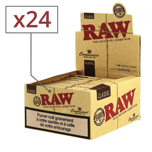 Raw - Feuilles Slim Raw avec filtres cartons Par 24 Raw  - Cendriers
