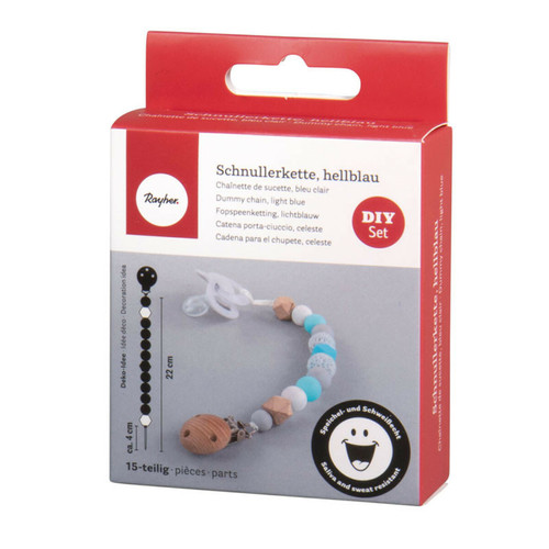 Rayher - Kit DIY - Attache-tétine en bois et en perles de silicone Vert menthe Rayher  - Mobilier bébé