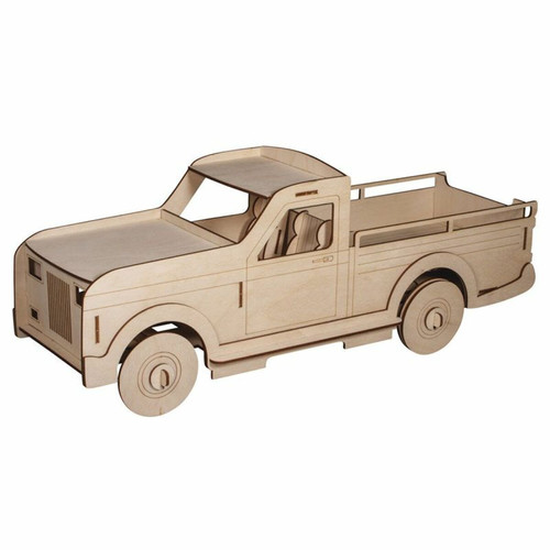 Rayher - Kit maquette 3D en bois FSC Grand camion 51 x 18 x 20 cm Rayher  - Accessoires maquettes
