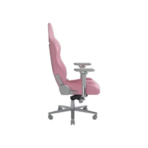 Chaise gamer Enki Quartz Chaise de Jeu Coussin de Tête Accoudoir 4D Avec Appui-Tête Pu Cuir Rose