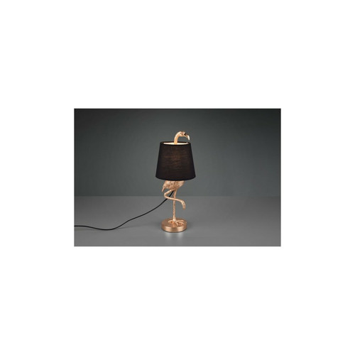 Lumiere - Lampe de table moderne Lola avec abat-jour rond conique doré Lumiere - Lampe à lave Luminaires