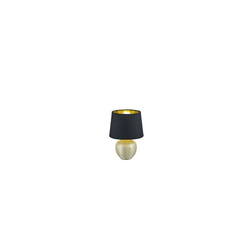 Lumiere - Lampe de table moderne Luxor de 18 cm avec abat-jour rond conique doré Lumiere  - Marchand Evolutiv solutions
