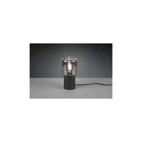 Lumiere - Lampe de table cylindrique moderne Nico noir mat Lumiere - Luminaires