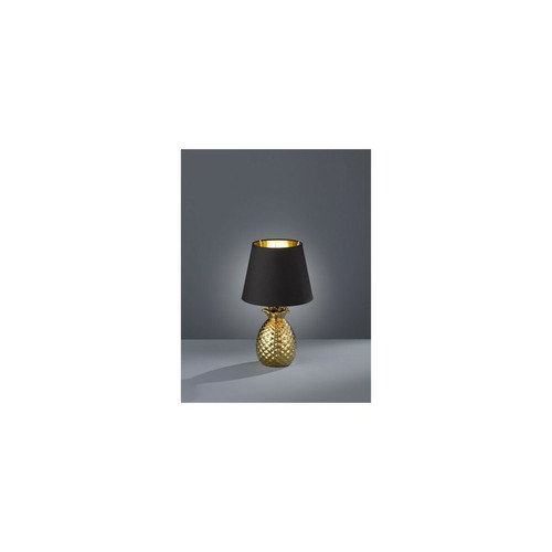 Lumiere - Lampe de table moderne Ananas de 20 cm avec abat-jour rond conique doré Lumiere  - Lampe ananas