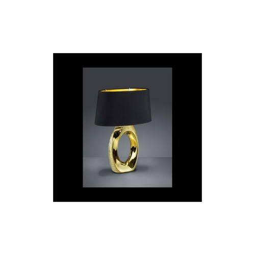 Lumiere - Lampe de table moderne Taba avec abat-jour ovale doré Lumiere  - Abat jour ovale