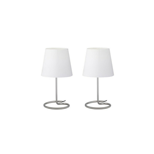 REALITY - Lampe  Twin Nickel Mat Blanc 2x40W E14 REALITY  - Aménager un coin bureau Maison