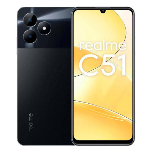 Realme - Realme C51 4 Go/128 Go Noir (Carbon Black) Double SIM RMX3830 Realme  - Realme Smartphone Android