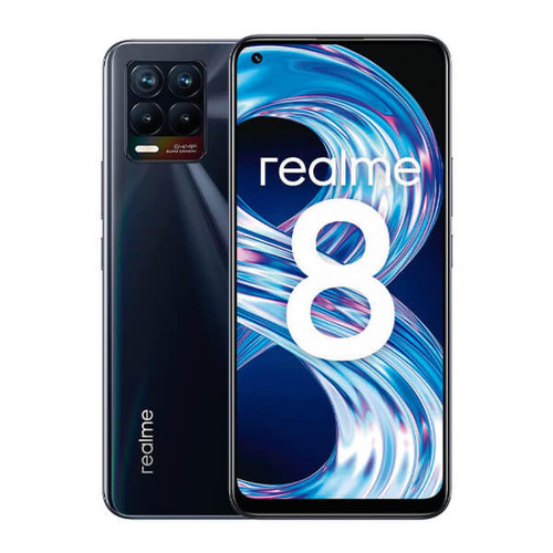 Realme - Realme 8 4G 6GB/128GB Noir (Punk Black) Double SIM - Realme