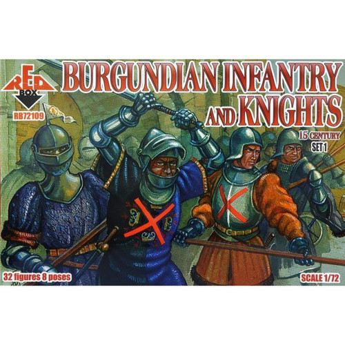 Red Box - Burgundian infantry a.knights,15th centu set 1- 1:72e - Red Box Red Box  - Jeux & Jouets