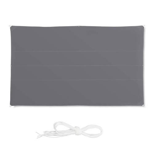 Relaxdays - Relaxdays Voile d?ombrage Rectangle 4x6 m diffuseur Ombre Protection Soleil Balcon Jardin UV terrasse imperméable, Gris, 4 x 6 m Relaxdays  - Voile ombrage 4x6