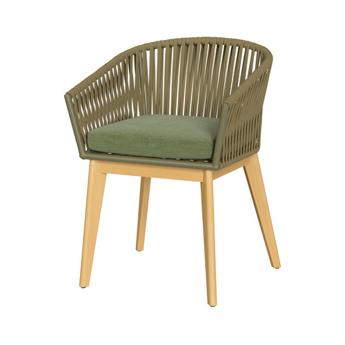 Rendez Vous Deco - Chaise de jardin Olive en tissu vert et bois Rendez Vous Deco  - Chaise écolier Chaises