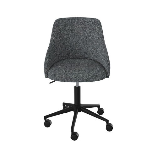 Rendez Vous Deco Chaise de bureau Ninon en tissu gris