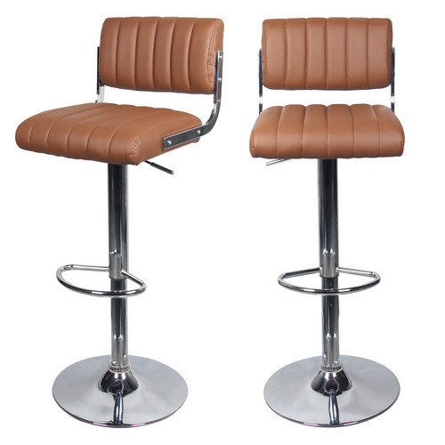 Rendez Vous Deco - Chaise de bar Houston marron 61/83 cm (lot de 2) Rendez Vous Deco  - Tabourets Rendez Vous Deco