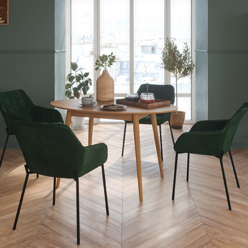 Tables à manger Rendez Vous Deco Table ovale Eddy en bois clair 130 cm