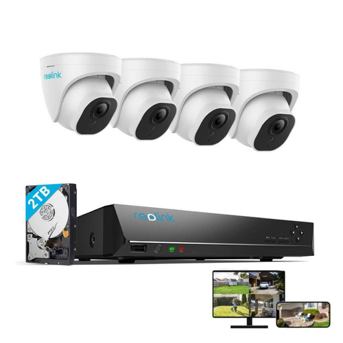 Reolink - Reolink Kit Vidéo Surveillance avec 5MP 4X Caméra IP PoE et 8CH 2To NVR, Détection Personne/Véhicule, Vision Nocturne 30m avec Audio Reolink  - Nvr poe